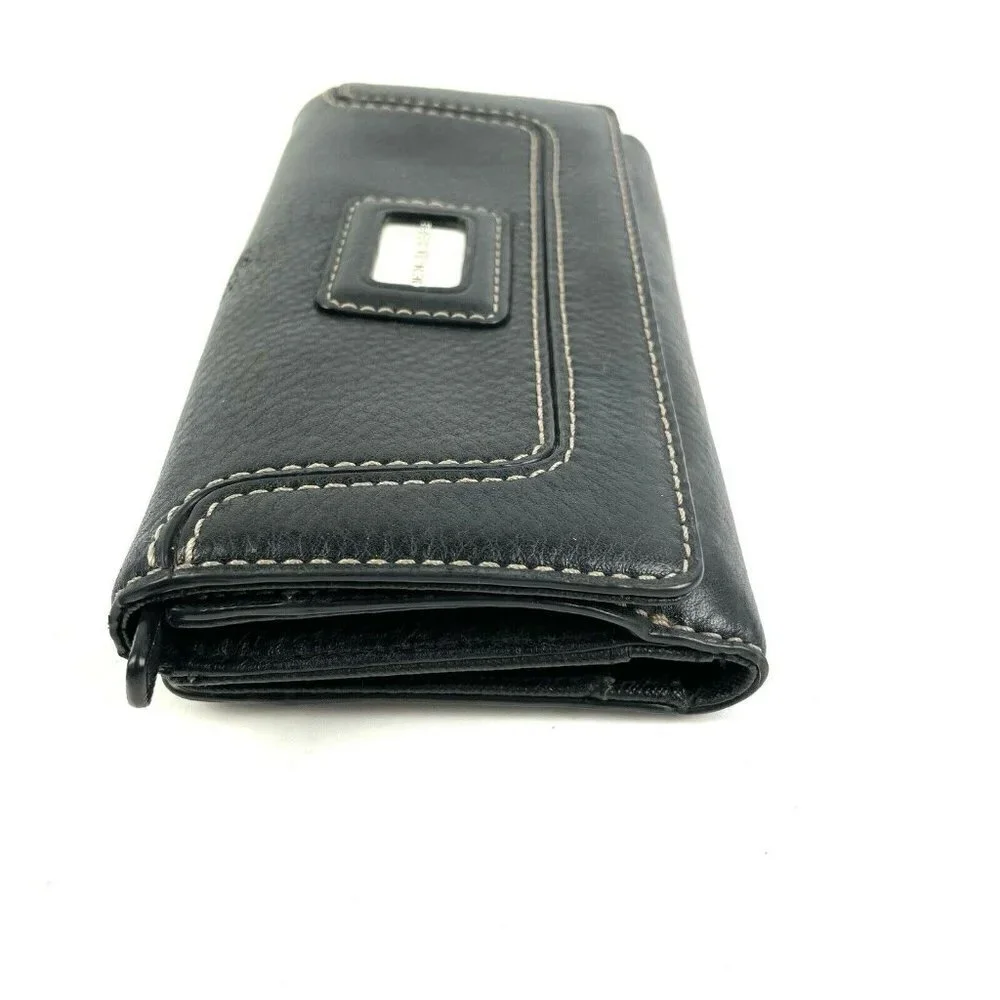 Michael Kors Brookville Carryall Wallet Black Leather Clutch‎ Organizer